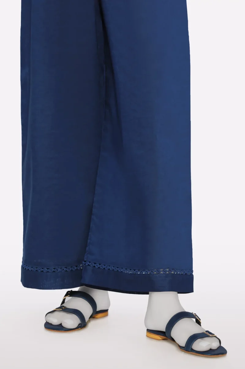 Navy Blue Embroidered Trouser